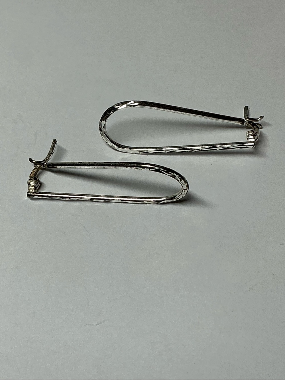 Sterling Silver Twisted Hoop Drop Earrings - Women Accessories
